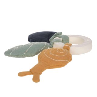 Teether Ring Natural Rubber Snail