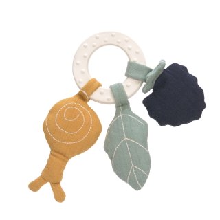 Teether Ring Natural Rubber Snail