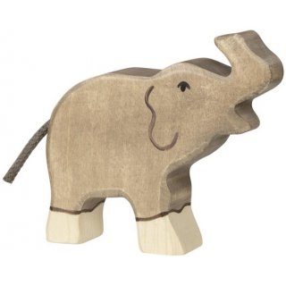 Elefant, klein, Rüssel hoch