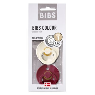 BIBS 2er Pack Schnuller Natural Rubber Ivory/Ruby Gr.2...