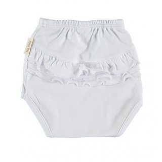 Petit Oh! Braguita Baby Pants Ruffles Blanco White  0-3