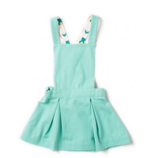 Little Green Radicals Pinafore Dress Pale Troquoise 6-9M