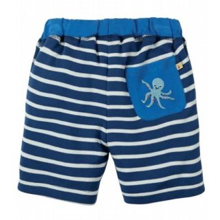 Frugi Little Stripy Shorts Navy Breton/Croc 3-6M