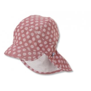 Sterntaler Schirmmütze mit Nackenschutz rosa gepunktet UV Schutz 50+ 45