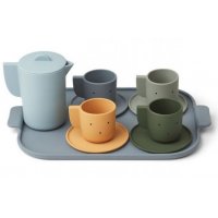 Silicone Tea Set Ophelia blue multi mix