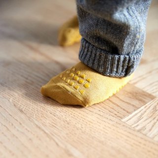 GoBabyGo Bamboo Non-Slip Socks Mustard