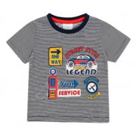 Boboli T-shirt Auto gestreift