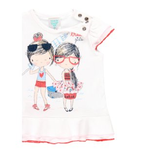 Boboli T-shirt mit Rüschen Beach Girls