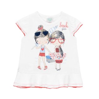 Boboli T-shirt mit Rüschen Beach Girls 6M