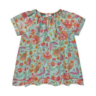 NoaNoa Baby Poet Dress Short Sleeve Knee Lenght Aqua Grey 9M
