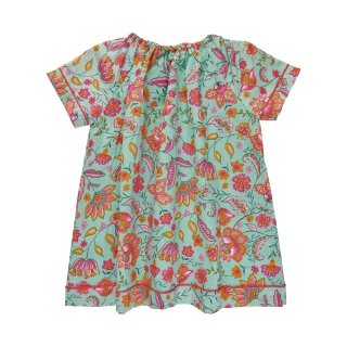NoaNoa Baby Poet Dress Short Sleeve Knee Lenght Aqua Grey 9M