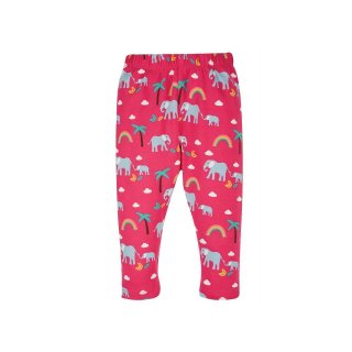 Frugi Libby Printed Leggings Deep Pink Rainbow Walks 6-12M