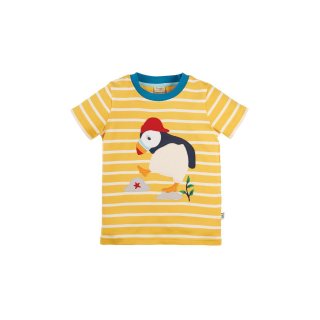 Frugi The National Trust Sid Applique T-Shirt Puffin 0-3M