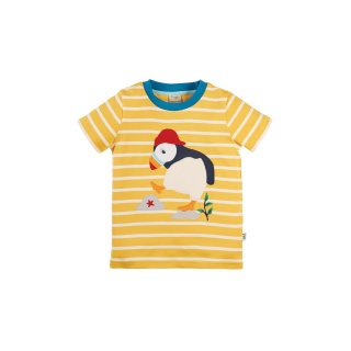 Frugi The National Trust Sid Applique T-Shirt Puffin 18-24M