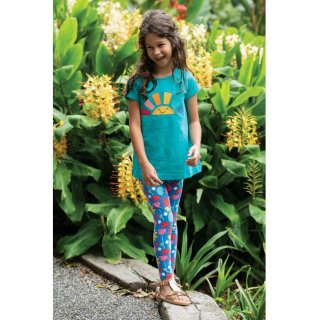 Frugi Libby Printed Leggings Lotus Bloom 0-3M