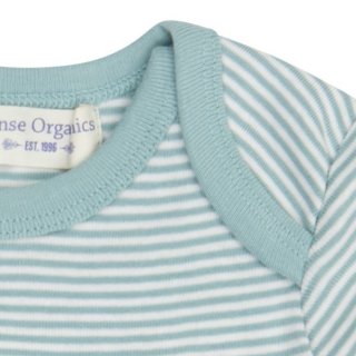 Sense Organics Tilly Baby Shirt Light Teal Stripes + Giraffe 9M