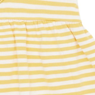 Sense Organics Baby Dress Yellow Stripes + Leopard  0 M