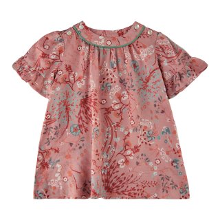 NoaNoa Dress Short Sleeve Baby Floral Viscose Print Nude 0M