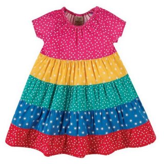 Frugi Dorothy Twirly Dress Rainbow Hotchpotch 6-12M