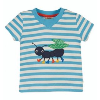 Frugi Easy On Tee Mid Blue Stripe Ant 