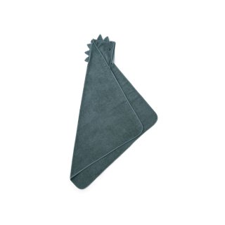Augusta Hooded Junior Towel Dino / Whale Blue 100x100 cm