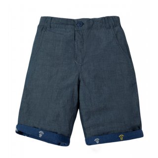 Frugi Ralph Reversible Shorts Marine Blue Anchors 7-8Y