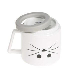 Cup S Porcelain/Silicone Little Chums Cat 