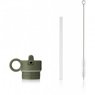 Lid, Straw and Brush for Liewood Water Bottle 350ml Faune Green