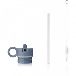 Lid, Straw and Brush for Liewood Water Bottle 350ml Blue...