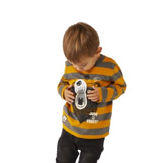 Boboli T- Shirt langarm gestreift Bär