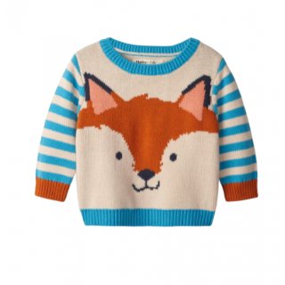 Hatley Little Fox Crew Neck Baby Sweater