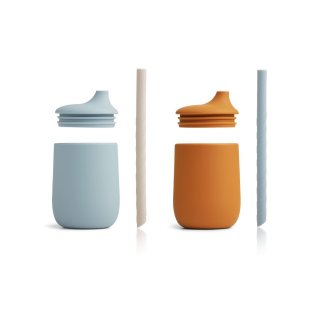 Silicone Sippy Cup 2-Pack Mustard / Sea Blue Mix