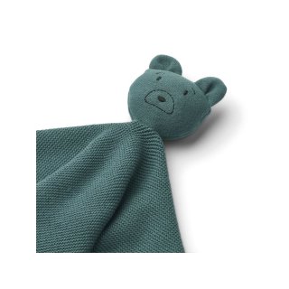 Knit Cuddle Cloth - Mr Bear Whale Blue 