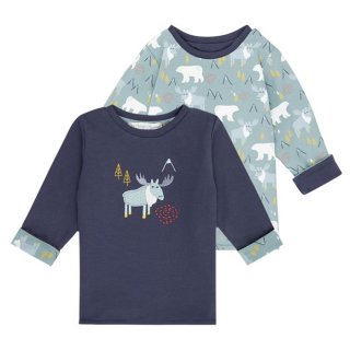 Sense Organics FELIX Baby Reversible Shirt Navy reindeer 