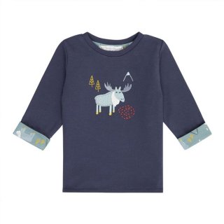 Sense Organics FELIX Baby Reversible Shirt Navy reindeer 