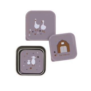 Snackbox 3er Set tiny farmer lilac
